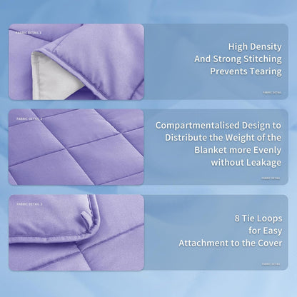 Cozy Comfort | Weighted Blanket with Cooling Microfiber | All-Season Softness for Ultimate Relaxation