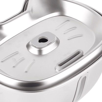 Stainless Steel Pet Water Fountain with Filter 3 Liter Automatic Flow for Cats & Small Dogs