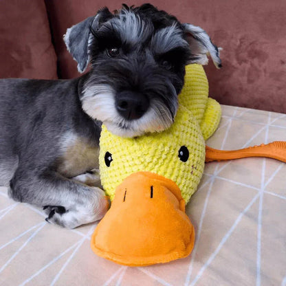 Squeaky Duck Plush Chew Toy for Dogs with Realistic Quack Sound for Small Medium Large Breeds Indoor Tug Play Fetch Teething Relief Companio