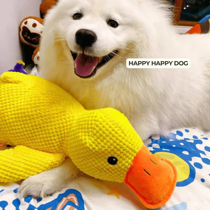 Squeaky Duck Plush Chew Toy for Dogs with Realistic Quack Sound for Small Medium Large Breeds Indoor Tug Play Fetch Teething Relief Companio