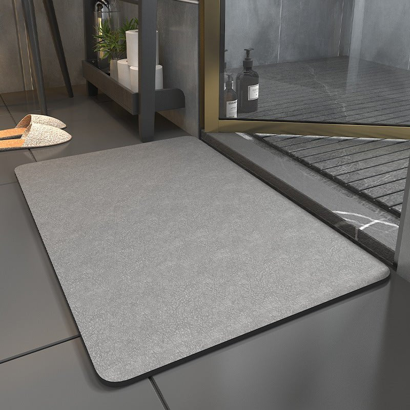 Non-Slip Bathroom Mat Quick-Dry Microfiber Shower Rug Dark Gray Light Pink Blue Green for Tub Bath Floor
