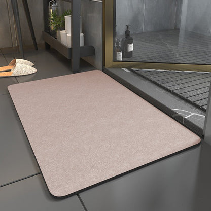 Fast-Drying Microsuede Bath Mat with Non-Slip Backing for Bathroom & Shower | Soft Absorbent Floor Mat for Modern Home | Safe
