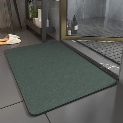 Non-Slip Bathroom Mat Quick-Dry Microfiber Shower Rug Dark Gray Light Pink Blue Green for Tub Bath Floor