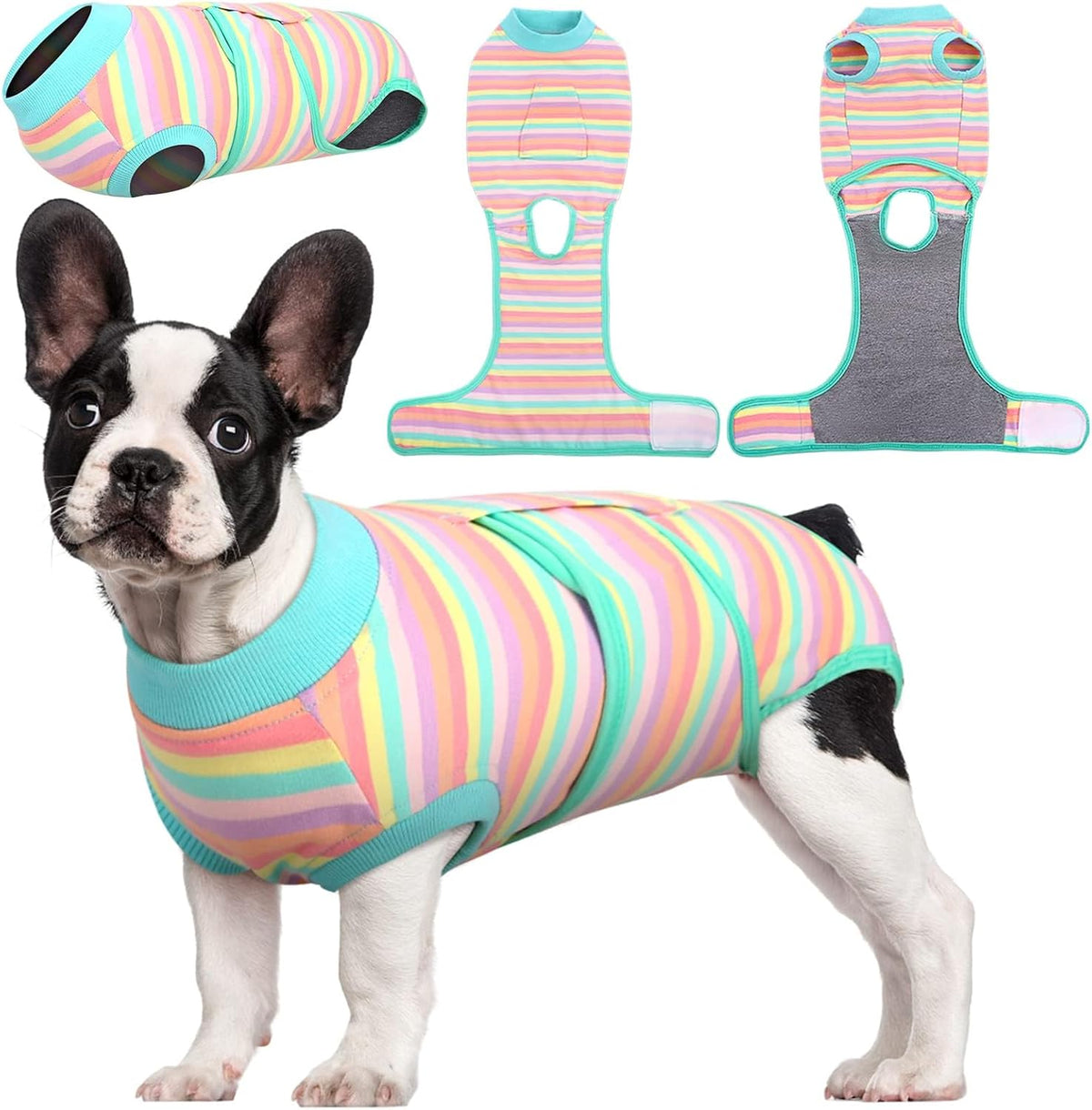 Recuperación rápida | Traje de recuperación para perros con tela suave y ajuste personalizado | Cuidado posquirúrgico ideal para mayor comodidad