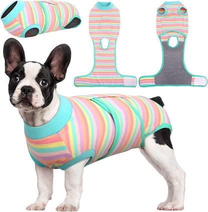Recuperación rápida | Traje de recuperación para perros con tela suave y ajuste personalizado | Cuidado posquirúrgico ideal para mayor comodidad