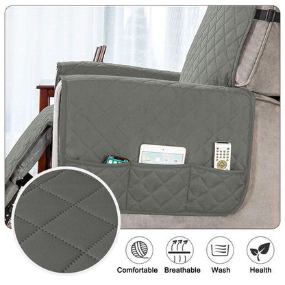 Funda para sillón reclinable suave universal Ortekor Comfort Haven con acogedor forro polar acolchado | Protector elegante para una relajación total