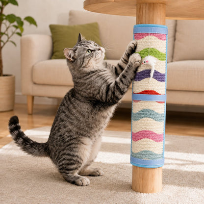 Ortekor Wrap-Around Sisal Cat Scratcher for Table Legs – Furniture Protector for Indoor Cats