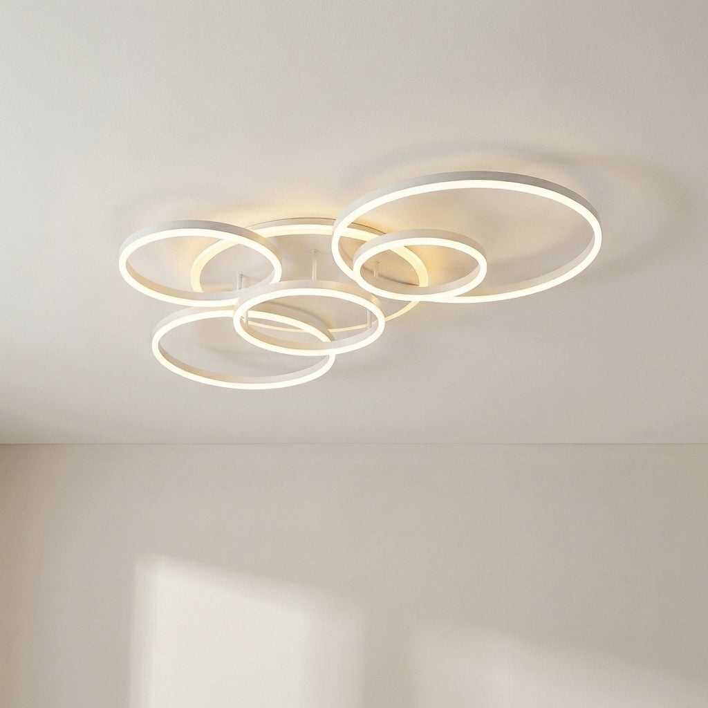 Modern Multi-Light Ceiling Pendant – Adjustable Height LED Chandelier for Dining Room, Bedroom, Reading Nook – Iron & Aluminum Fixture