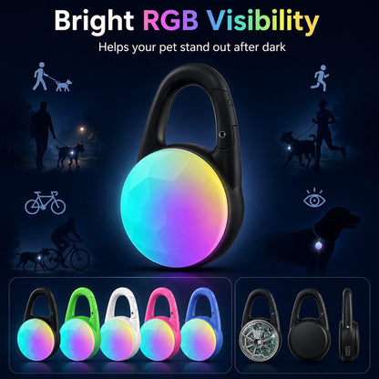 Ortekor Rechargeable Clip-On LED Dog Safety Light for Night Walks - Keeps Pets Visible During Evening Walks, Jogging & Outdoor Adventures