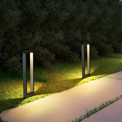 Outdoor Path Light 31 in Tall Aluminum Post Lamp 10W LED Waterproof Black Garden Driveway Walkway Landscape Lighting Fixture Modern Yard Sta