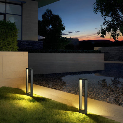 Outdoor Path Light 31 in Tall Aluminum Post Lamp 10W LED Waterproof Black Garden Driveway Walkway Landscape Lighting Fixture Modern Yard Sta
