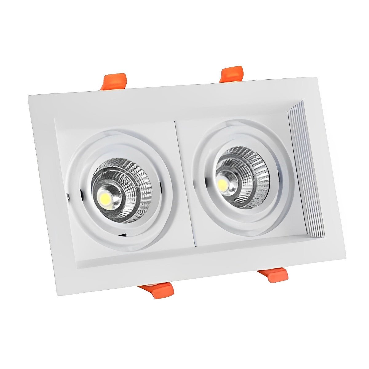 Lámpara de techo LED de montaje empotrado ajustable de doble cabezal, foco direccional de aluminio de 9 pulgadas con tres temperaturas de color para cocina y sala de estar