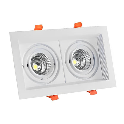 Lámpara de techo LED de montaje empotrado ajustable de doble cabezal, foco direccional de aluminio de 9 pulgadas con tres temperaturas de color para cocina y sala de estar