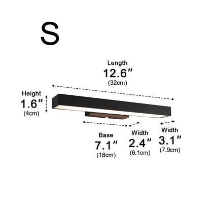 Motion Sensor Outdoor Wall Light Black Stainless Steel LED Sconce for Entrance Porch Doorway Waterproof Modern Exterior Fixture 12.6 in