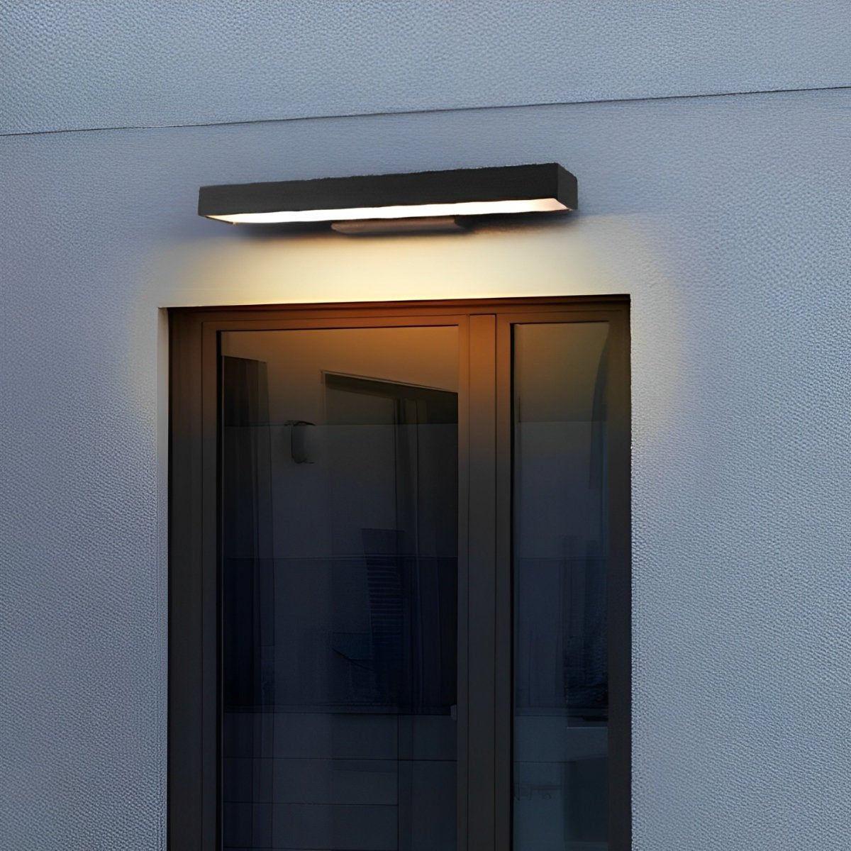 Motion Sensor Outdoor Wall Light Black Stainless Steel LED Sconce for Entrance Porch Doorway Waterproof Modern Exterior Fixture 12.6 in