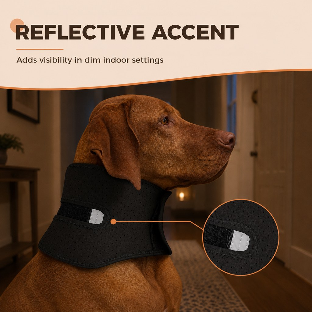 Ortekor Adjustable Dog Neck Support Brace for At-Home Rest - Breathable Structured Wrap for Added Stability