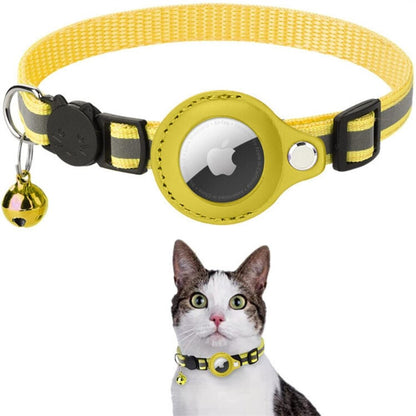 Adjustable Cat Collar with Tracker Pocket & Reflective Stitching for Night Safety | Breakaway Buckle