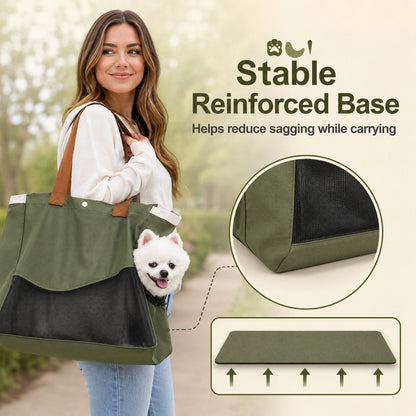 Ortekor Pet Carrier Tote Bag for Cats & Small Dogs - Breathable Shoulder Bag for Walks, Vet Visits & Errands