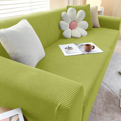 Stretch Sofa Cover Slipcover with Non-Slip Foam Strips for Living Room Furniture Protection
