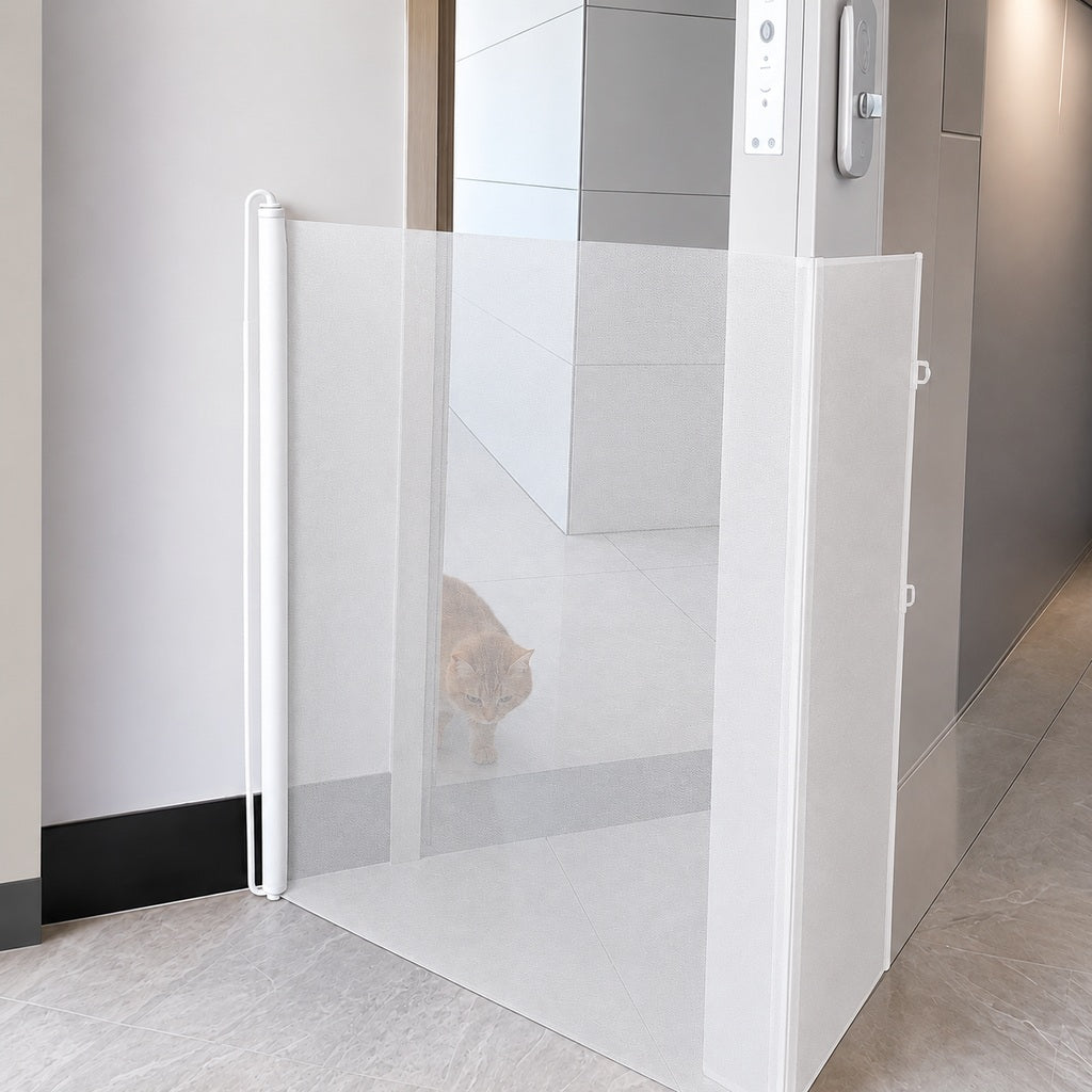 Ortekor No-Drill Retractable Pet Gate for Doorways, Kitchens & Stairs - Keep Cats and Dogs Safely Out of Off-Limit Areas
