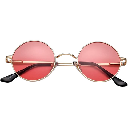 Circle Frame Polarized Sunglasses Anti-Glare UV Protection Vintage Round Eyewear for Outdoor Beach Festival Everyday Wear Men Women