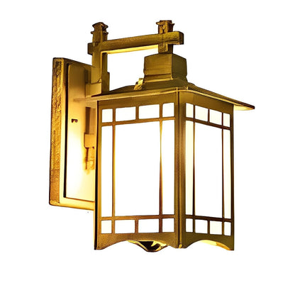 Outdoor Solar Lantern Sconce with Remote Control 13.4 Inch Cast Aluminum Waterproof Porch Light Black Bronze for Front Door Garden Patio