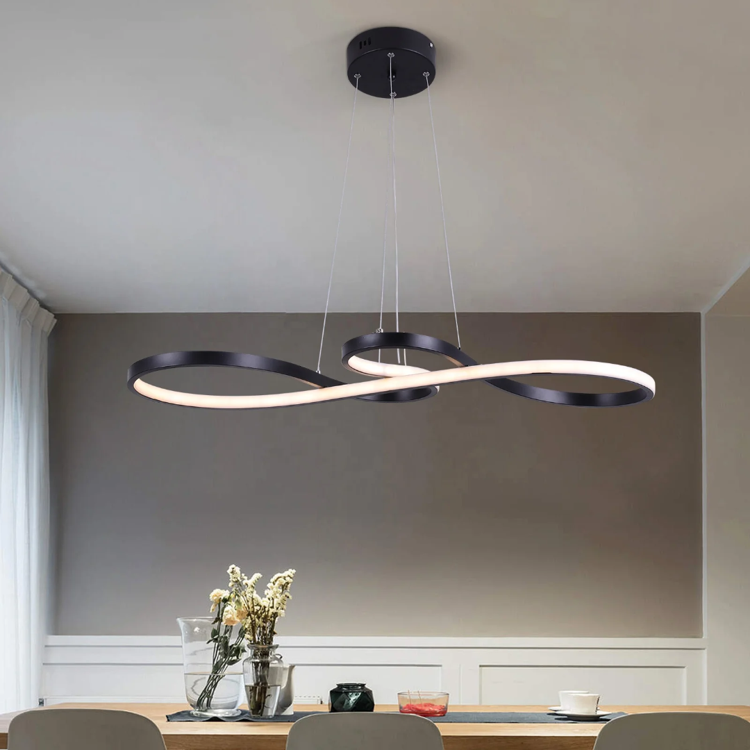 Adjustable Ring Ceiling Light with Remote Dimmable LED 37 in Gold for Dining Room Kitchen Island Modern Hanging Fixture 3-Color Temperature