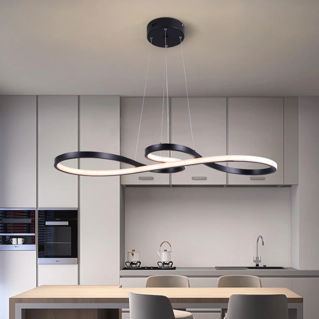 Adjustable Ring Ceiling Light with Remote Dimmable LED 37 in Gold for Dining Room Kitchen Island Modern Hanging Fixture 3-Color Temperature