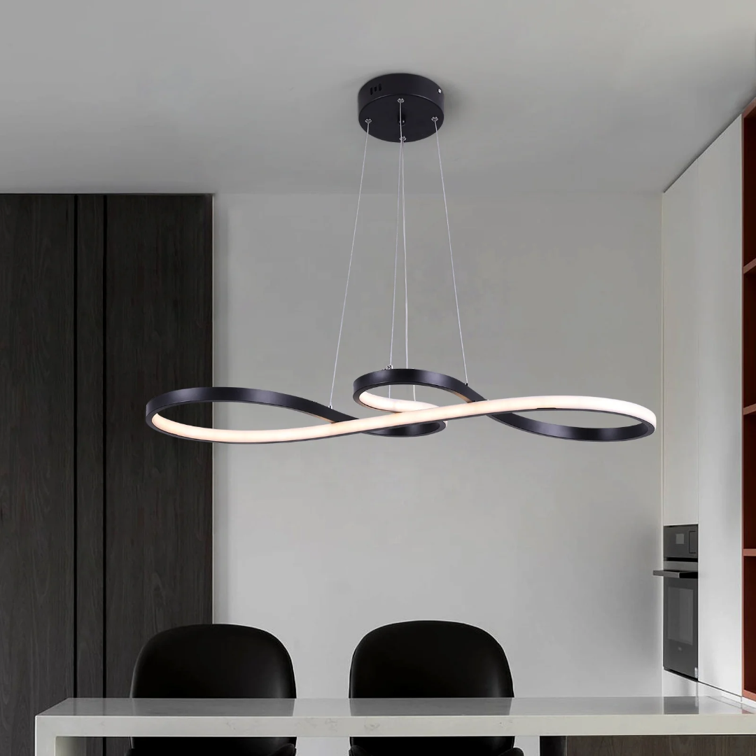Adjustable Ring Ceiling Light with Remote Dimmable LED 37 in Gold for Dining Room Kitchen Island Modern Hanging Fixture 3-Color Temperature