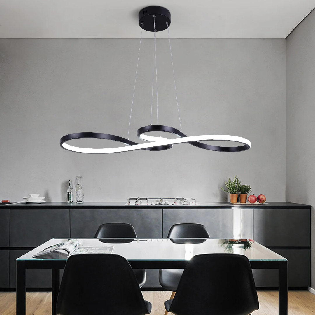 Adjustable Ring Ceiling Light with Remote Dimmable LED 37 in Gold for Dining Room Kitchen Island Modern Hanging Fixture 3-Color Temperature
