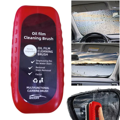 Windshield Cleaning Tool for Fog & Streak Removal – Hydrophobic Glass Coating Brush with Sponge Applicator for Car Windows & Mirrors