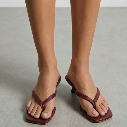 Women's Low Heel Sandals - Open Toe Strappy Heels for Summer - Dressy Casual Footwear for Ladies - Elegant Kitten Heel Shoes