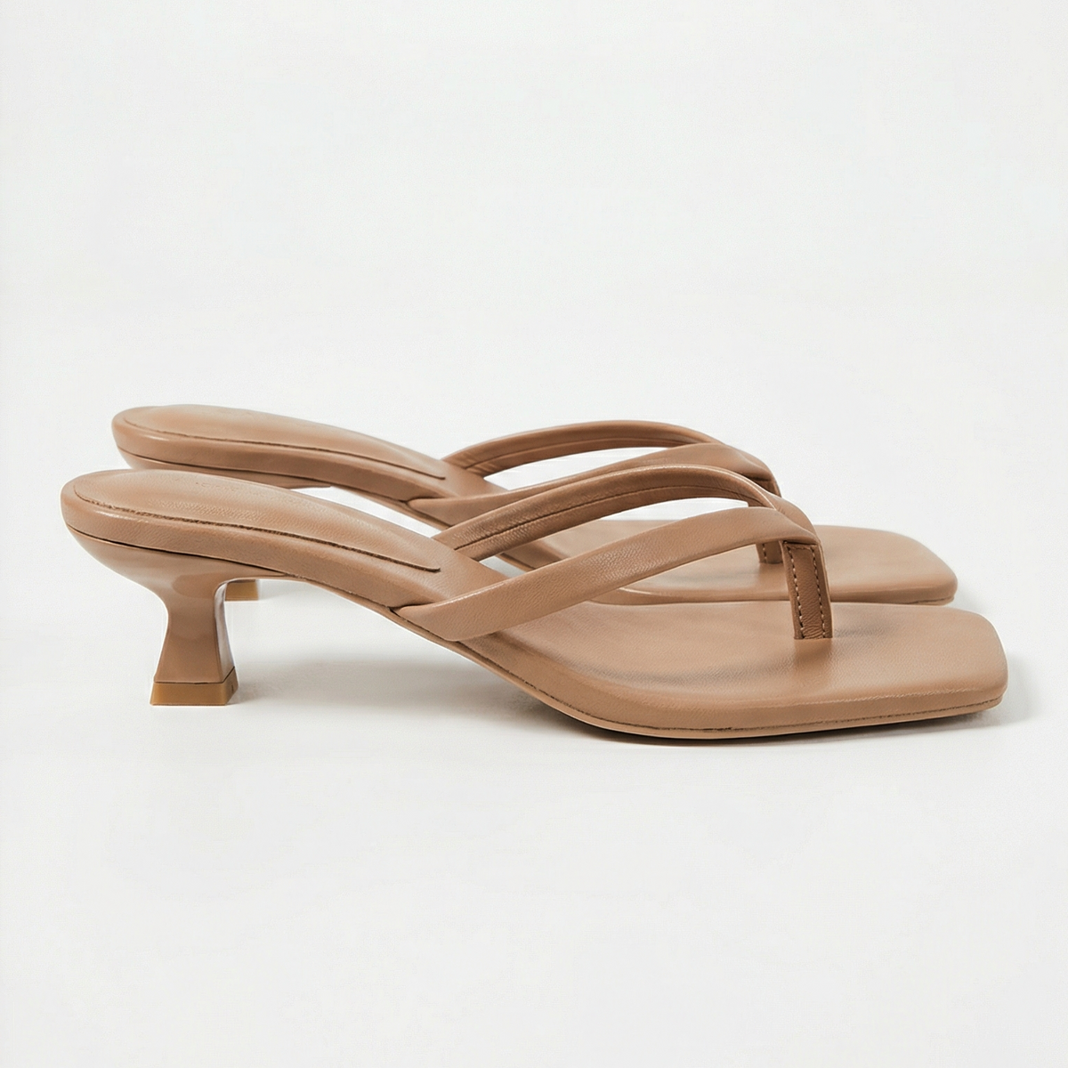 Women's Low Heel Sandals - Open Toe Strappy Heels for Summer - Dressy Casual Footwear for Ladies - Elegant Kitten Heel Shoes