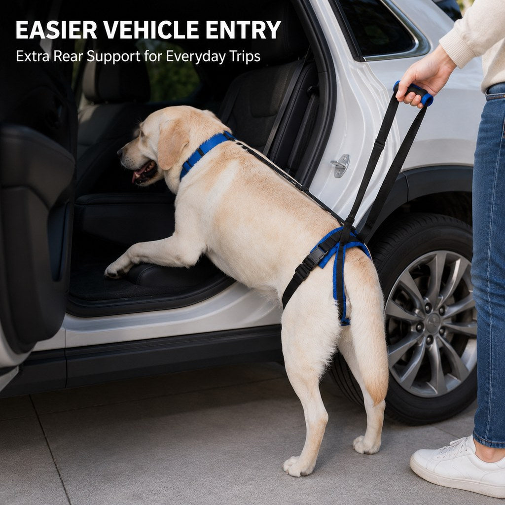 Ortekor Adjustable Dog Rear Lift Support Harness - Hind Leg Assistance for Stairs, Car Entry & Daily Walks