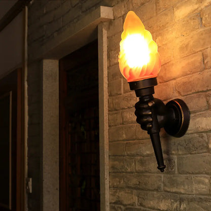 Single-Light Indoor Wall Sconce with Textured Glass Shade for Hallway, Living Room & Bedroom | Metal Bronze Finish Fixture with E26 Socket