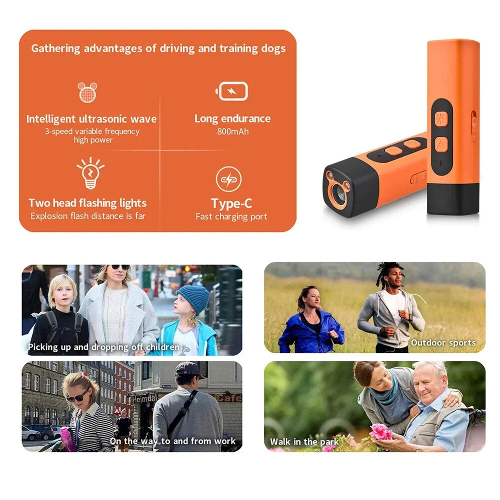 Ultrasonic Dog Training Device with 3 Modes for Barking Control and Behavior Correction