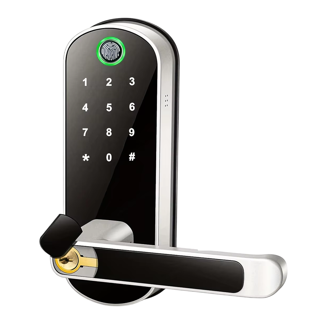 Biometric Door Lock with Fingerprint Scanner & App Control – 5 Entry Methods, 200 User Capacity