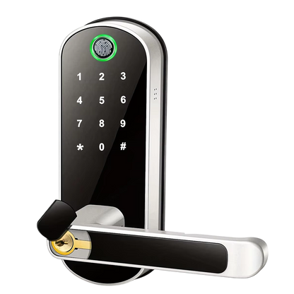 Biometric Door Lock with Fingerprint Scanner & App Control – 5 Entry Methods, 200 User Capacity