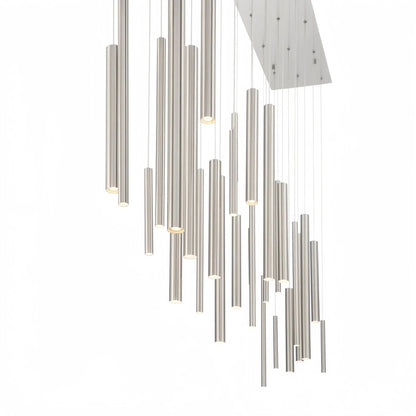Adjustable Aluminum Tube LED Ceiling Light for Dining Room Kitchen Island Modern Spot Lighting Fixture Sleek Metal Design