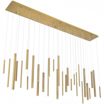 Adjustable Aluminum Tube LED Ceiling Light for Dining Room Kitchen Island Modern Spot Lighting Fixture Sleek Metal Design