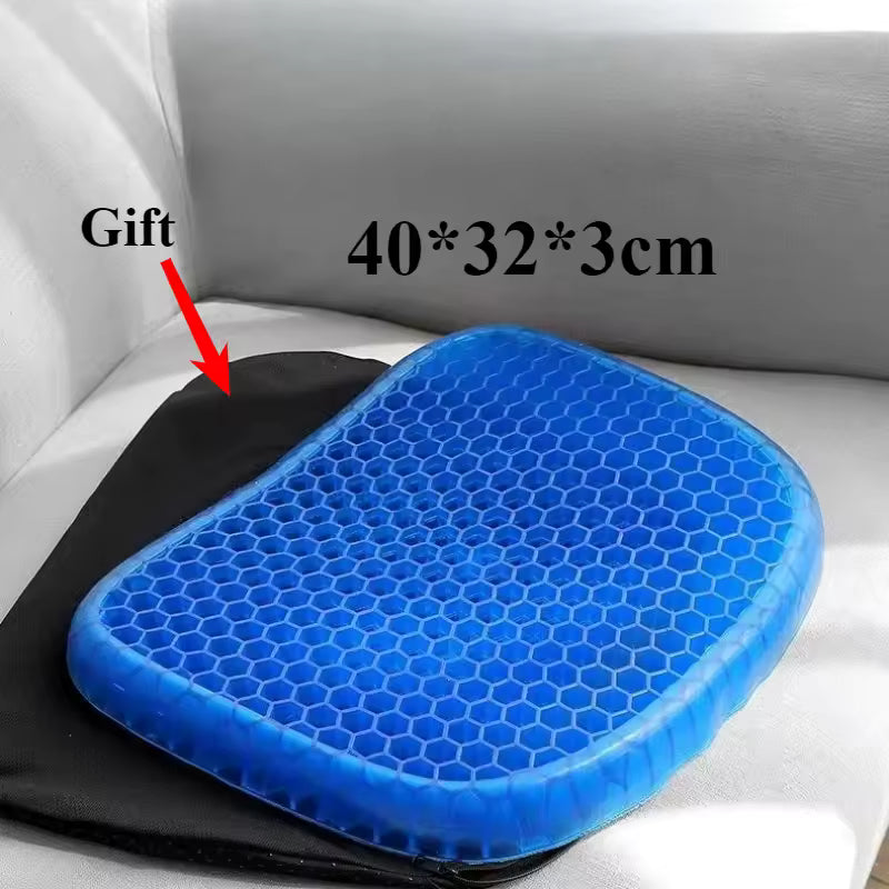 Cojines de asiento para silla de oficina, cojín de gel ortopédico para alivio de presión, cojín de asiento de coche para soporte del coxis