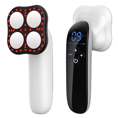 Cordless Body Contouring Device with EMS RF Red Light Heat Therapy 40 Intensity Levels Rechargeable Handheld Massager for Smooth Firm Skin