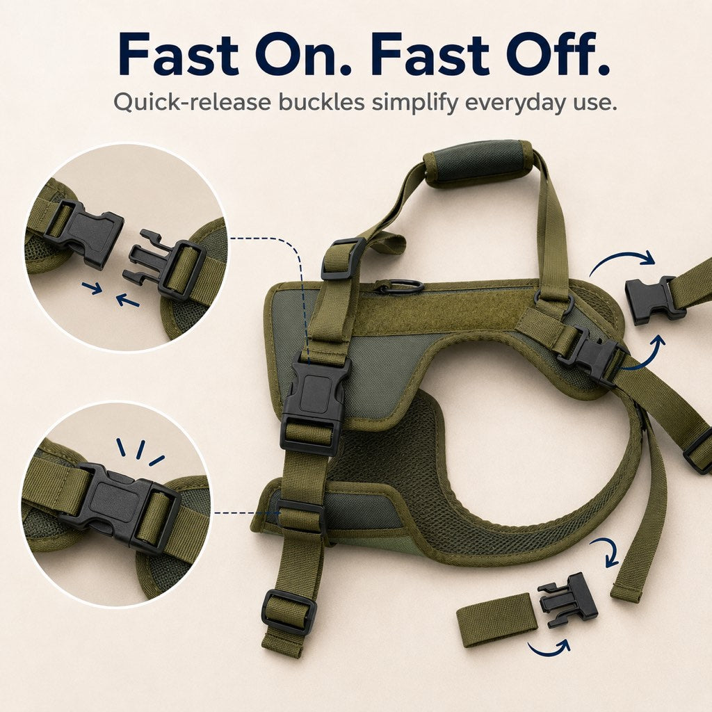 Ortekor Rear Support Dog Lift Harness for Stairs, Walks & Recovery - Padded Assist Harness for Senior, Injured & Weak-Hind-Leg Dogs
