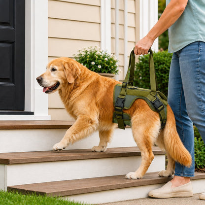 Ortekor Rear Support Dog Lift Harness for Stairs, Walks & Recovery - Padded Assist Harness for Senior, Injured & Weak-Hind-Leg Dogs