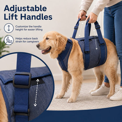 Ortekor Senior Dog Lift Harness for Stairs, Cars & Daily Walking - Full-Body Support for Weak Legs