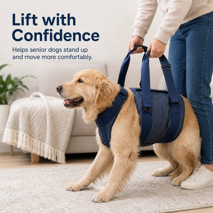 Ortekor Senior Dog Lift Harness for Stairs, Cars & Daily Walking - Full-Body Support for Weak Legs