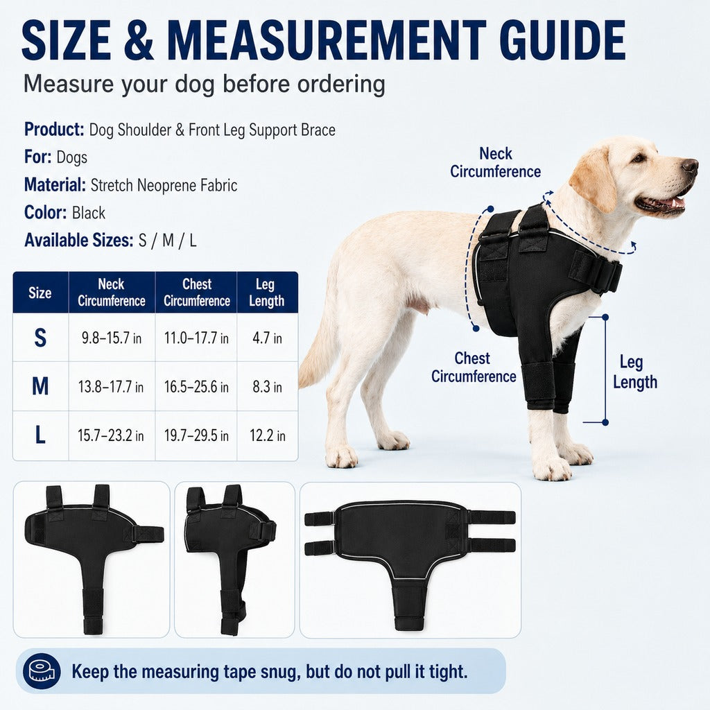 Ortekor Senior Dog Shoulder & Front Leg Support Brace for Cold Walks & Daily Comfort