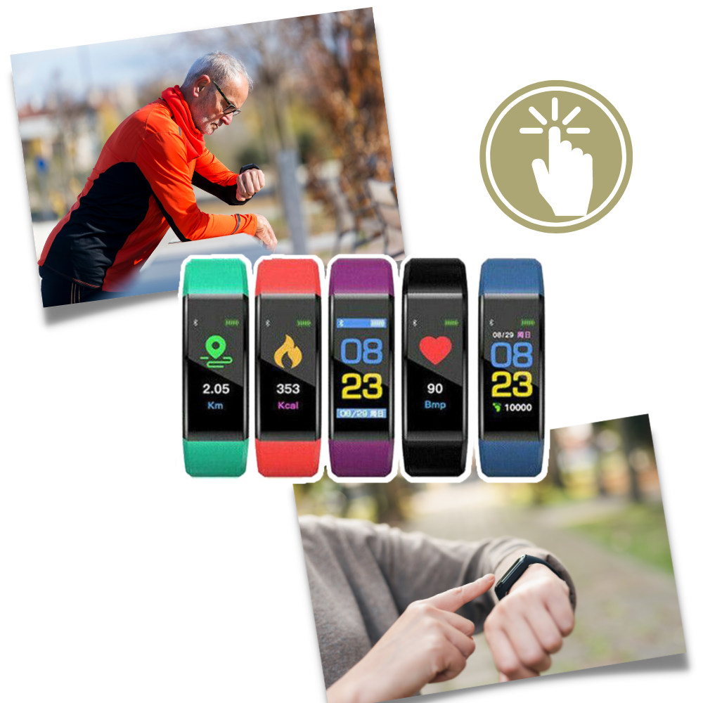 Reloj inteligente de monitoreo de salud para personas mayores con seguimiento de frecuencia cardíaca y presión arterial