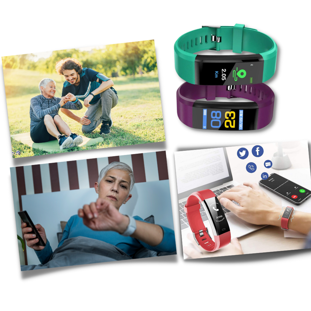Reloj inteligente de monitoreo de salud para personas mayores con seguimiento de frecuencia cardíaca y presión arterial