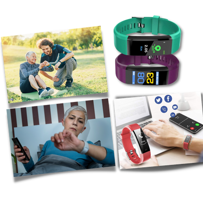 Reloj inteligente de monitoreo de salud para personas mayores con seguimiento de frecuencia cardíaca y presión arterial